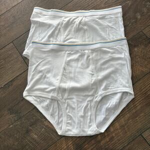 Towncraft JCPenny Tighty Whities White Mens Underwear Size 40 in RN 93677 x2
